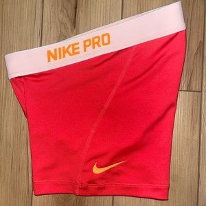 Nike Pro Women's Compression Shorts Size XS Orange